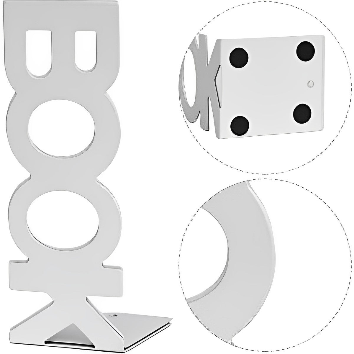 Fashionable Metal Portrait Alphabet Bookends for Home Office