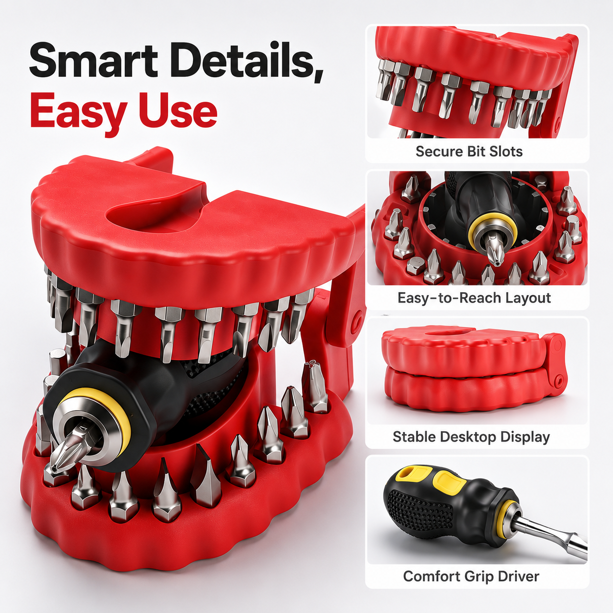 🦷🛠️Denture Drill Bit Holder - The Tool Organizer That Bites Back