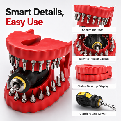 🦷🛠️Denture Drill Bit Holder - The Tool Organizer That Bites Back