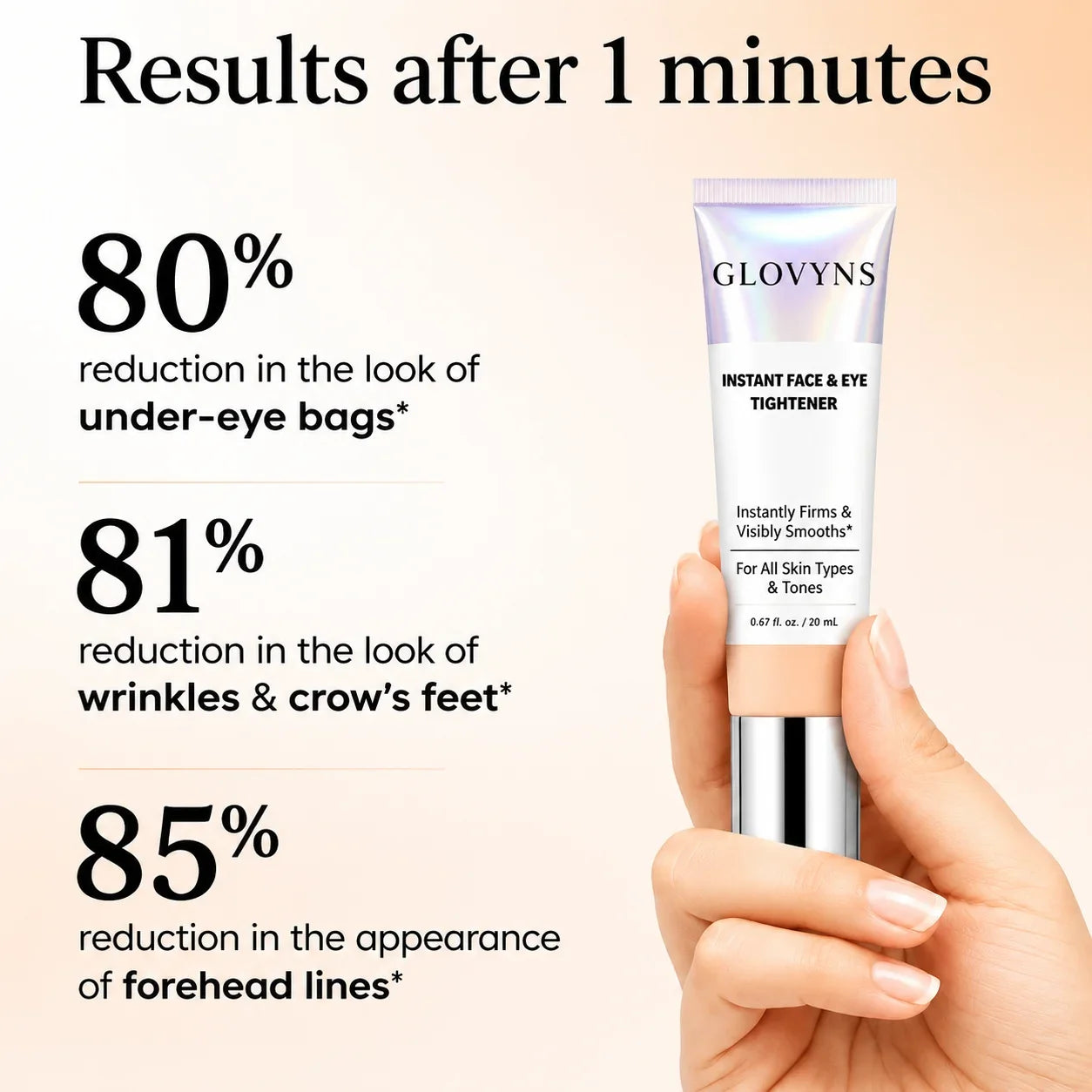 GLOVYNS™ Instant Face Temporary Tightener – Instant visible results in 60 seconds