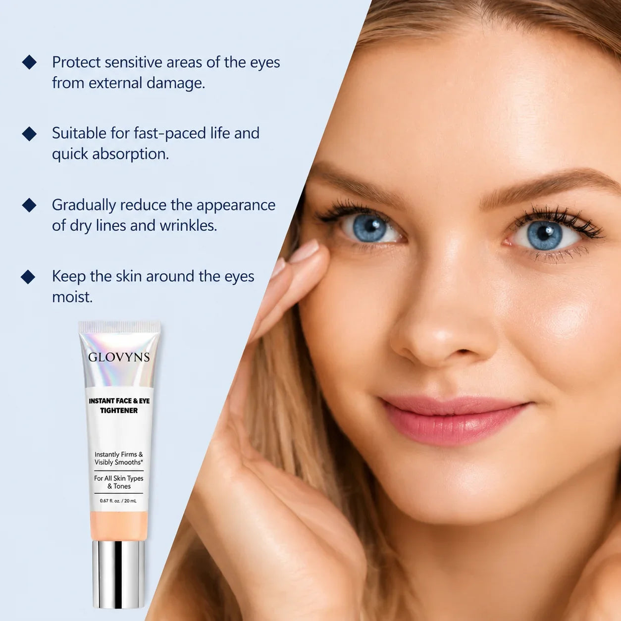 GLOVYNS™ Instant Face Temporary Tightener – Instant visible results in 60 seconds