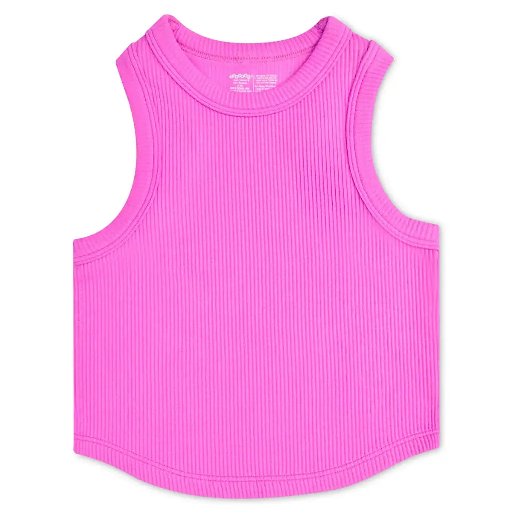 Racer Back Cropped Ribbed Tanks