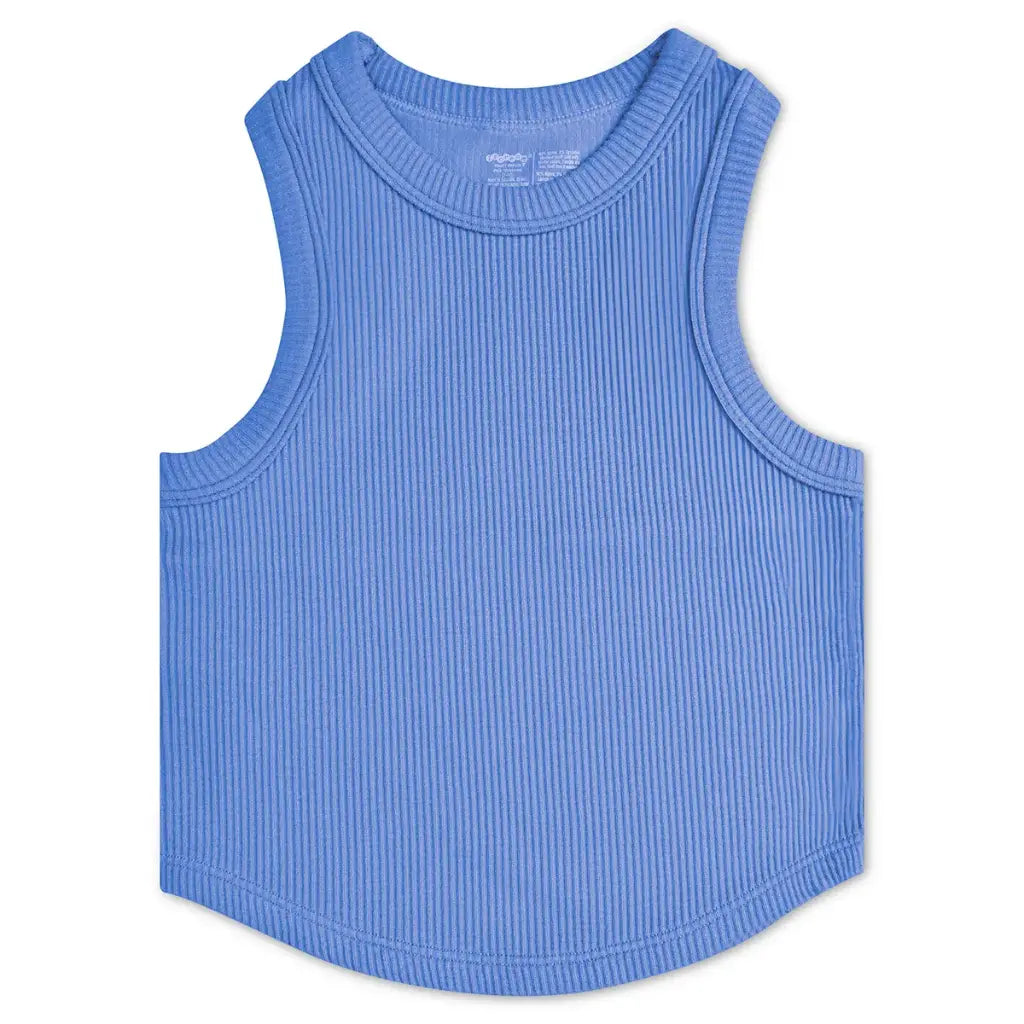 Racer Back Cropped Ribbed Tanks