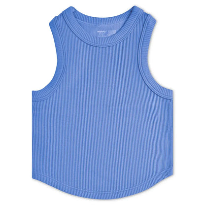 Racer Back Cropped Ribbed Tanks