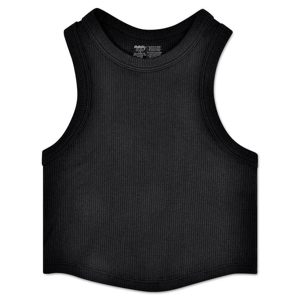 Racer Back Cropped Ribbed Tanks
