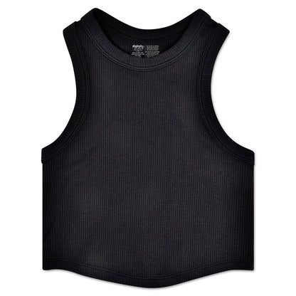 Racer Back Cropped Ribbed Tanks
