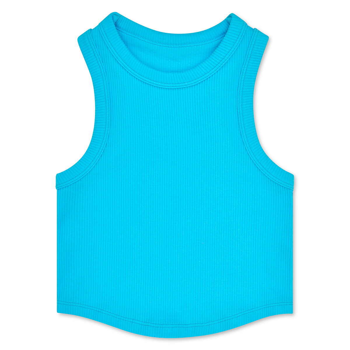 Racer Back Cropped Ribbed Tanks