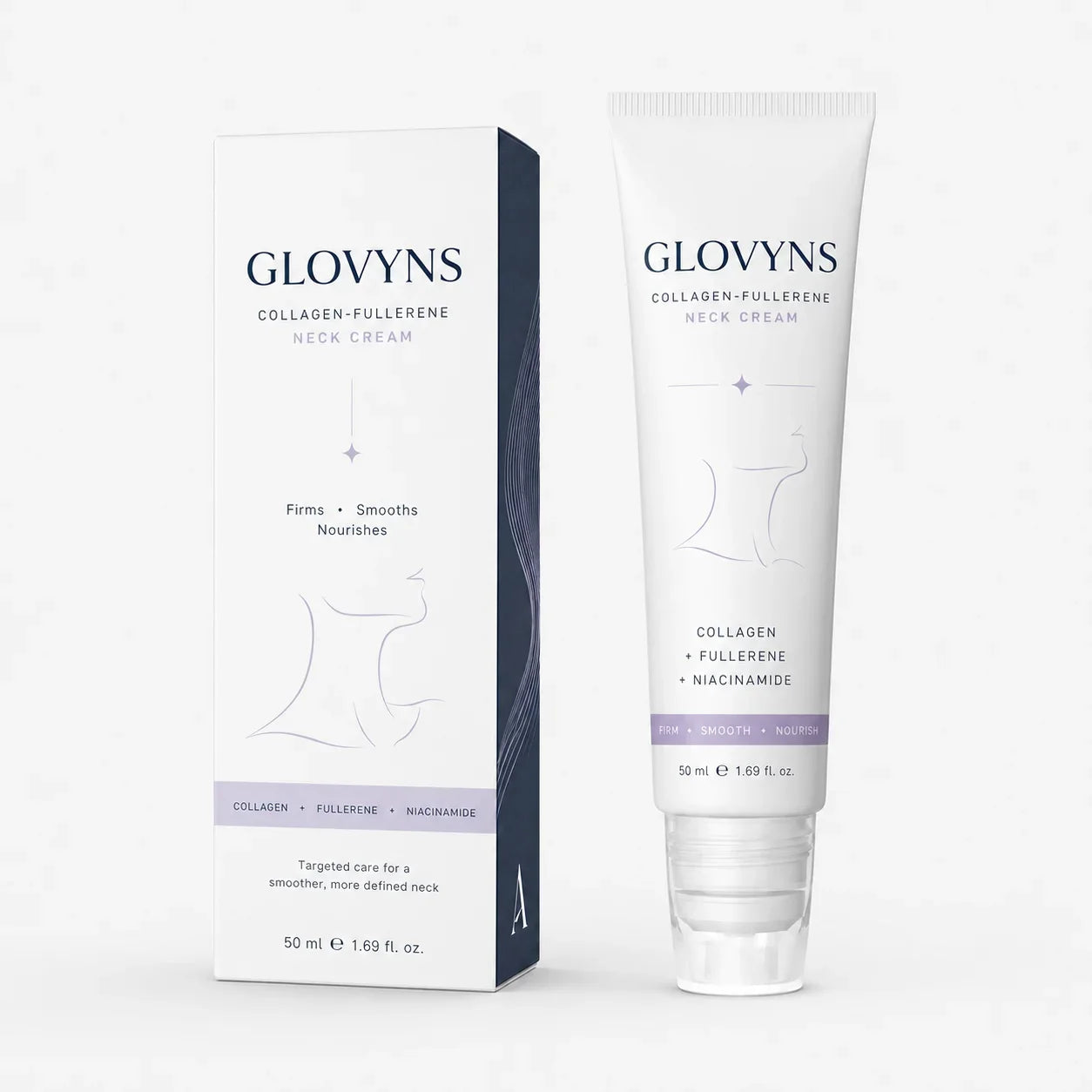 GLOVYNS™ 5-Roller Neck Firming Cream – Collagen & Hyaluronic Acid for Smoother, Tighter-Looking Neck Skin