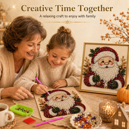 🎄 DIY Christmas Pearl Diamond Painting Art Kit With Frame