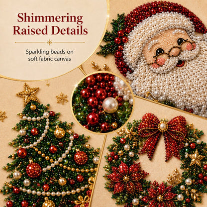 🎄 DIY Christmas Pearl Diamond Painting Art Kit With Frame