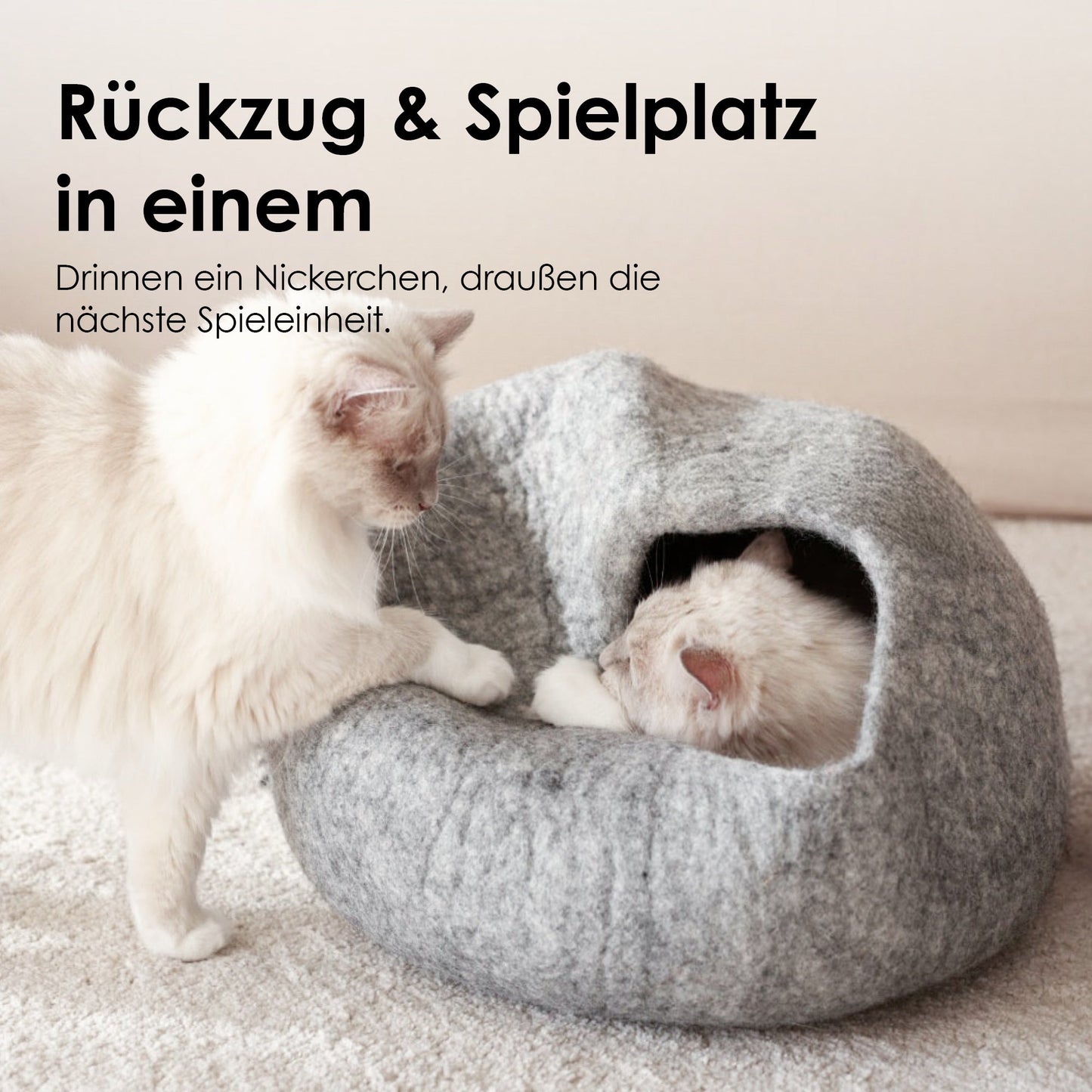 PEBBLE felt cave for cats