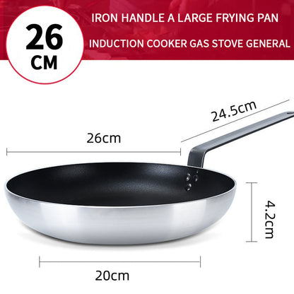 High Quality Flat Bottom Aluminum Alloy Frying Pan