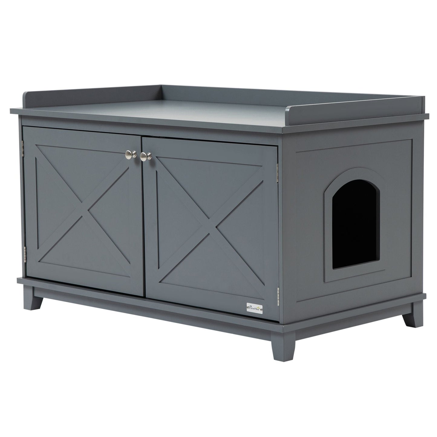 Modern Cat Litter Box Enclosure with Spacious Storage Solutions