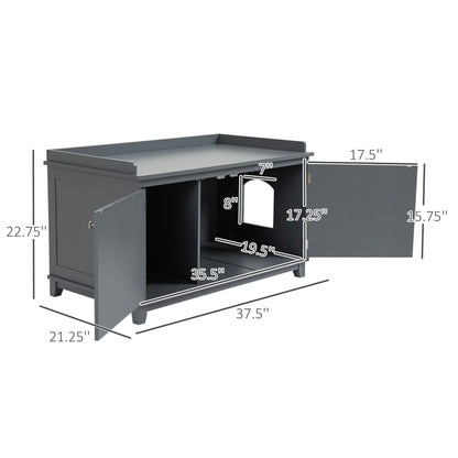 Modern Cat Litter Box Enclosure with Spacious Storage Solutions