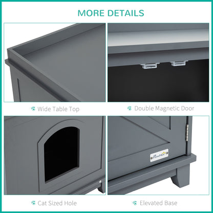 Modern Cat Litter Box Enclosure with Spacious Storage Solutions