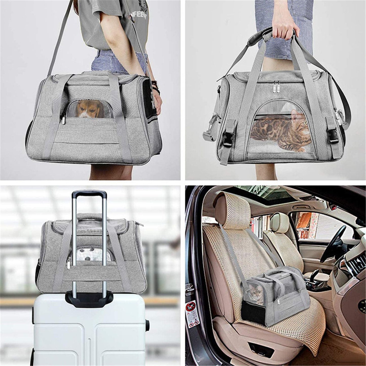 Airline Approved Pet Carrier for Small Dogs and Cats - Travel Safe and Comfortable
