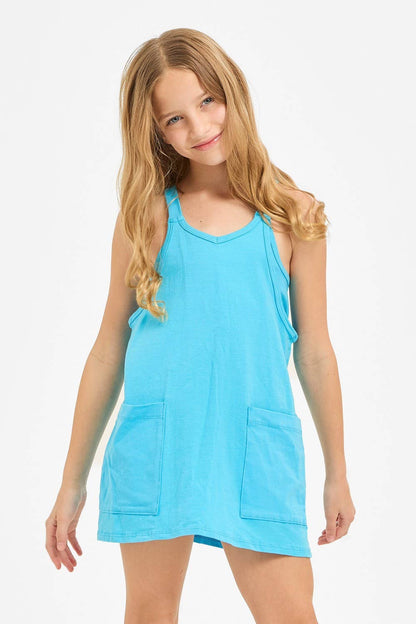 Relaxed Tank Dress with Built-In Romper Lining
