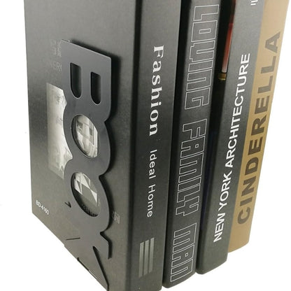 Fashionable Metal Portrait Alphabet Bookends for Home Office