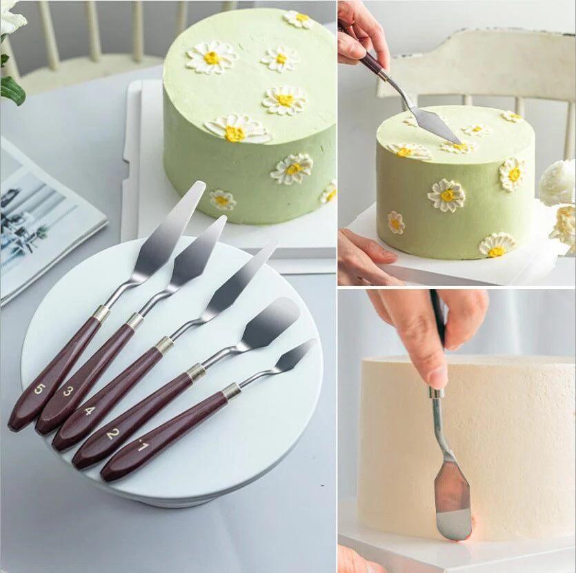 5-Piece Home Baking Spatula Set for Cakes