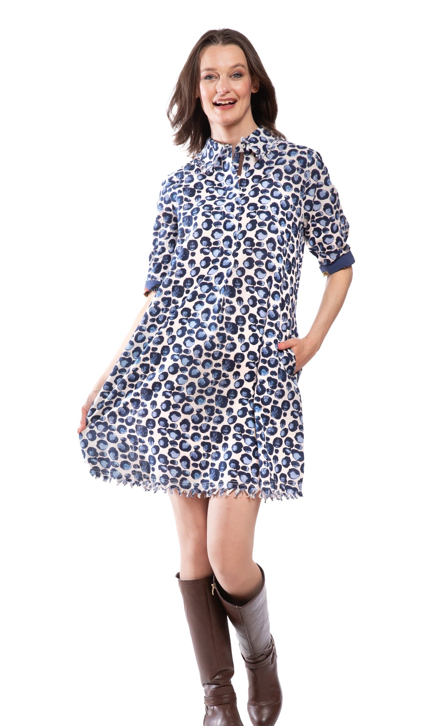 Blue Cheetah Dress