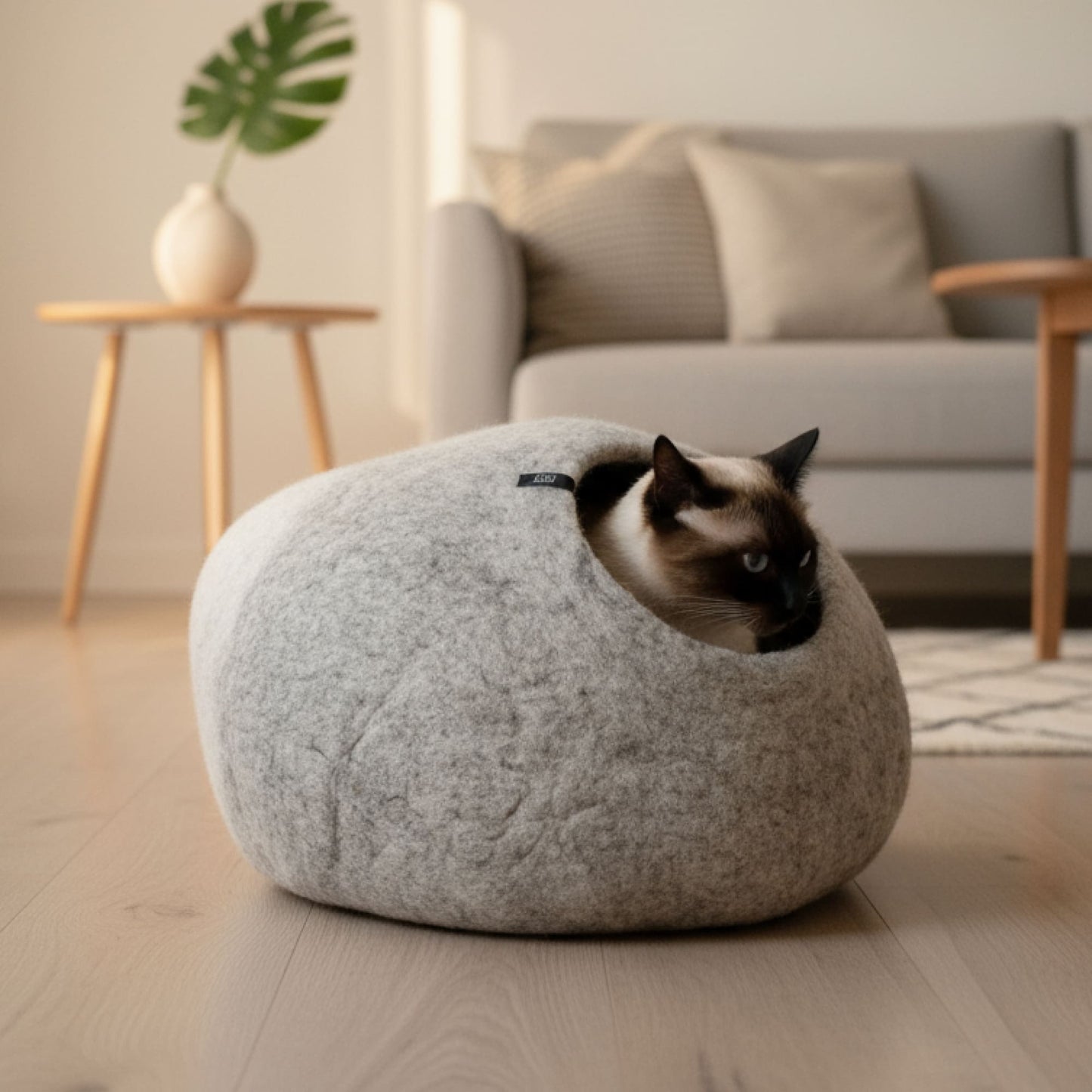 PEBBLE felt cave for cats