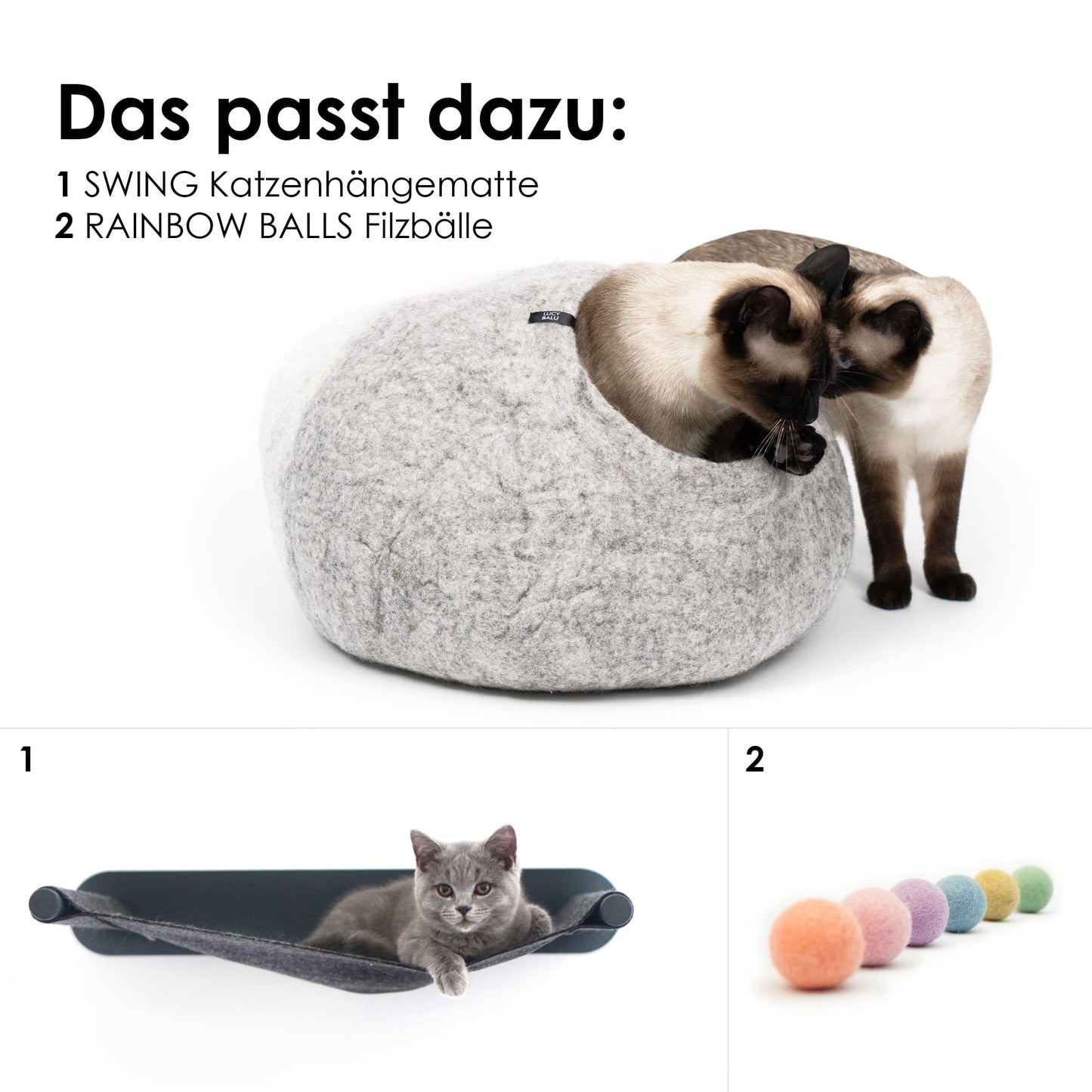 PEBBLE felt cave for cats